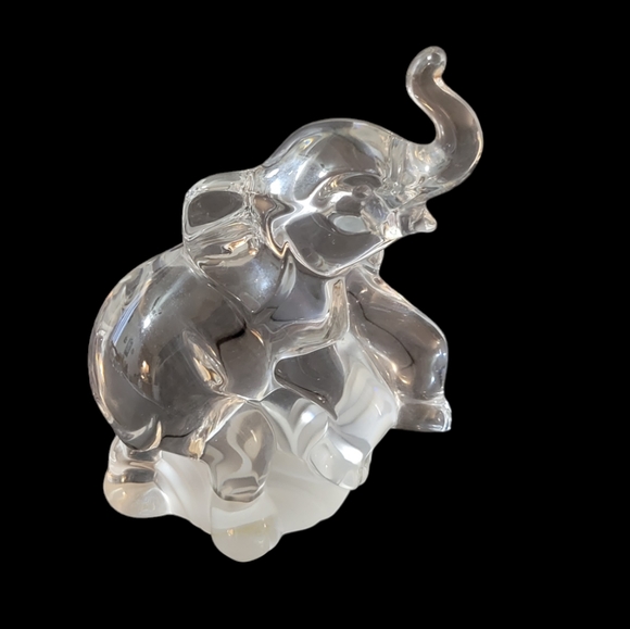 Lenox Fine Crystal Elephant Figurine Vintage - Picture 1 of 8